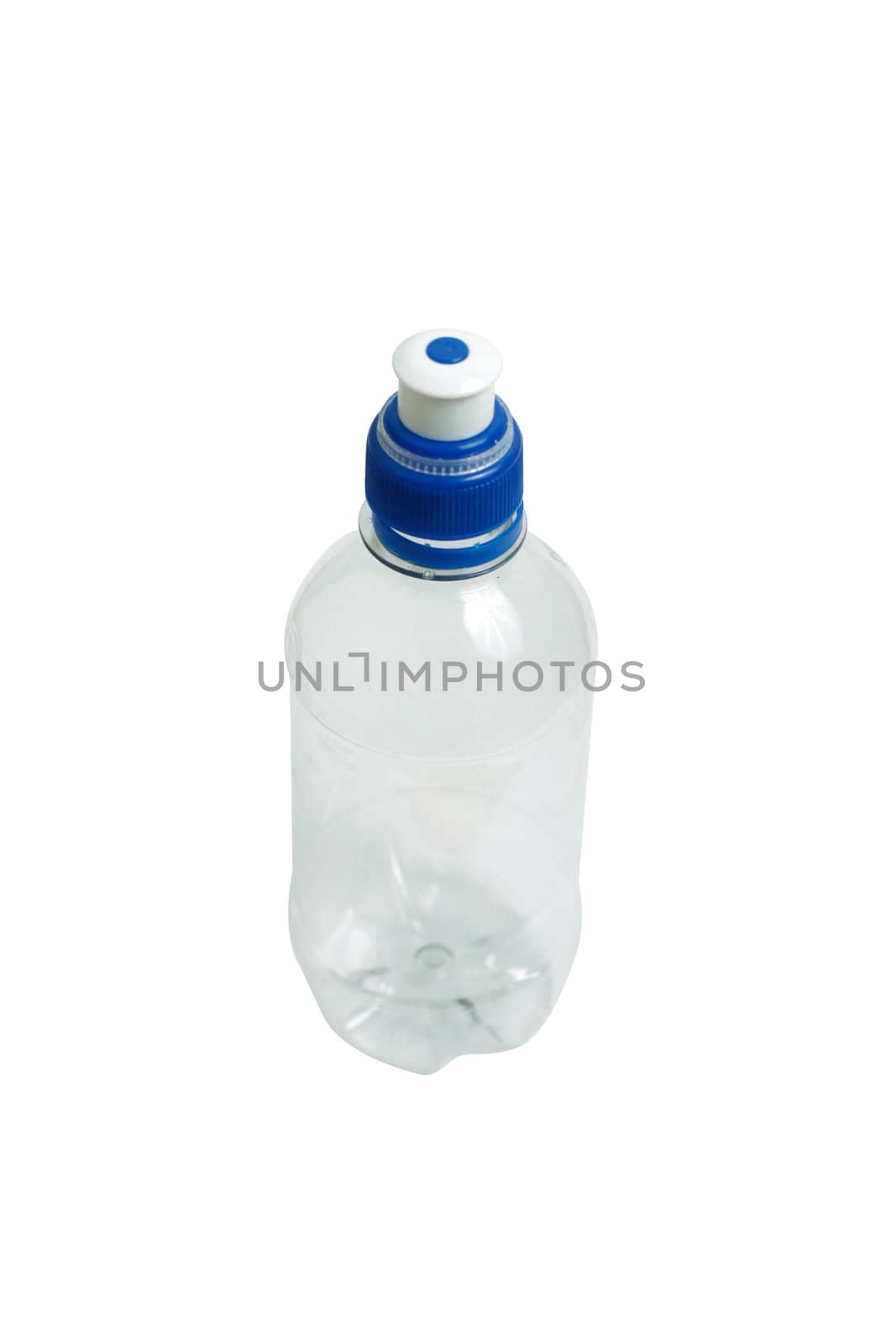An empty water bottle isolated on white