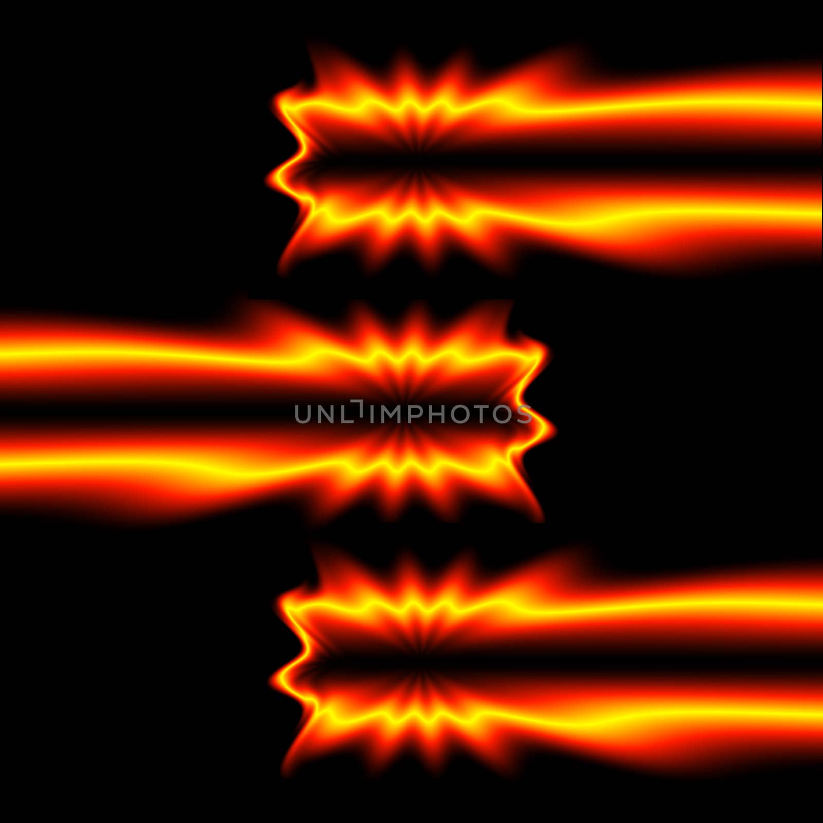 An abstract image depicting the path that a flame takes along an inflamable line.