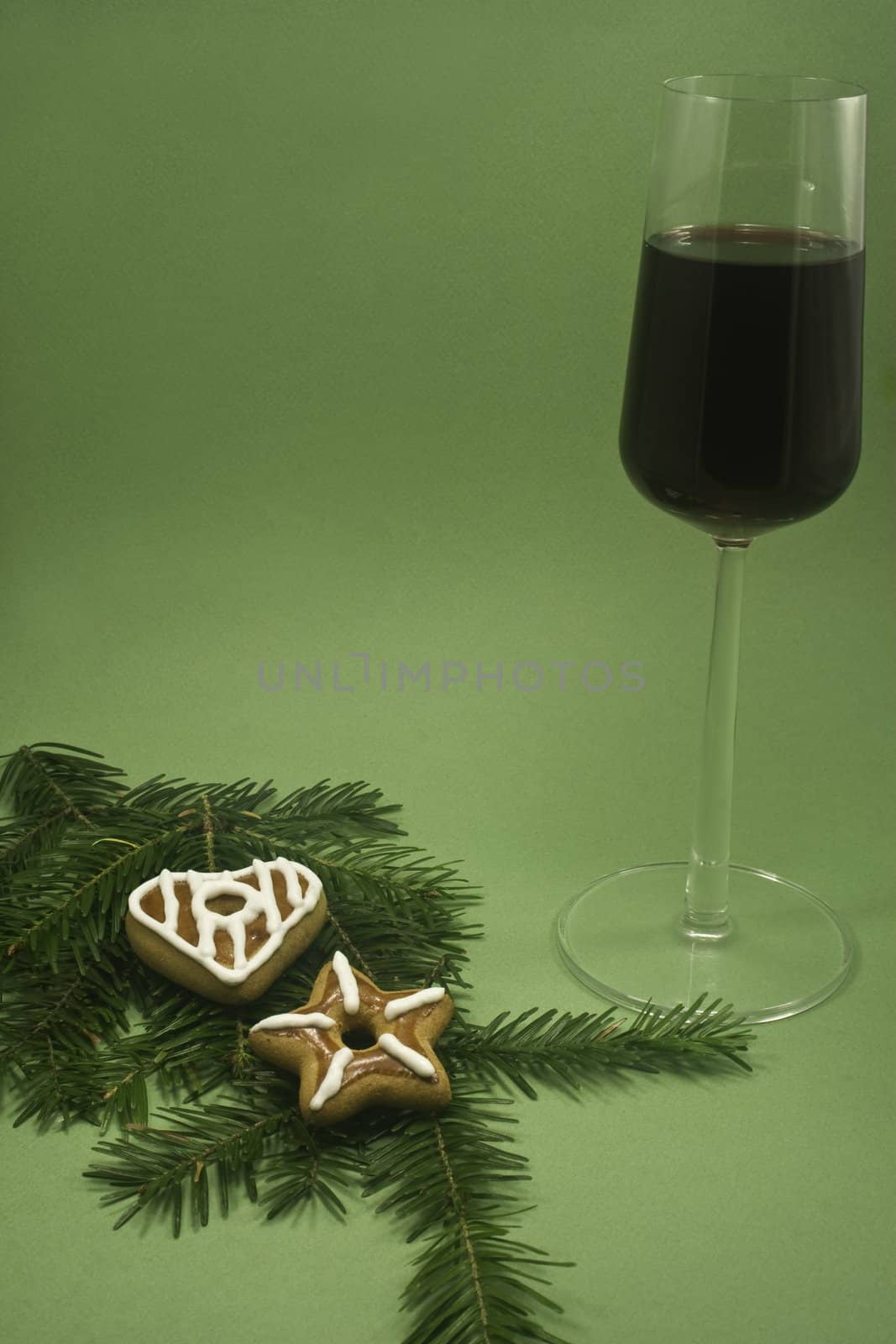 Wine and Christmas cookie by timscottrom
