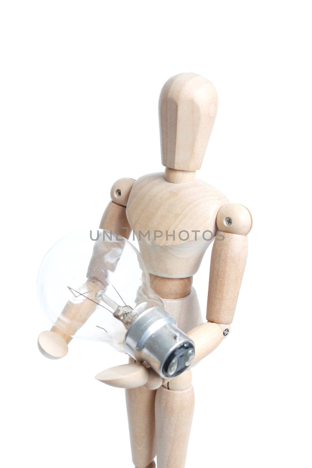 Artist mannequin isolated on white