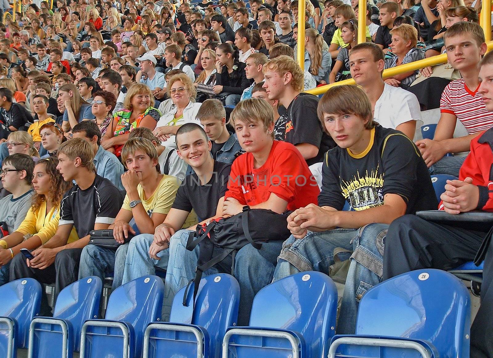spectators in stadium by myyayko