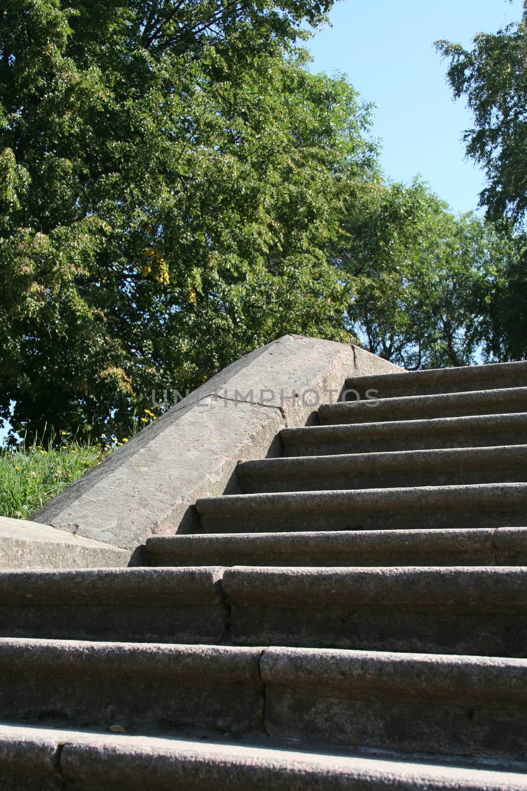 stony staircase in the park
