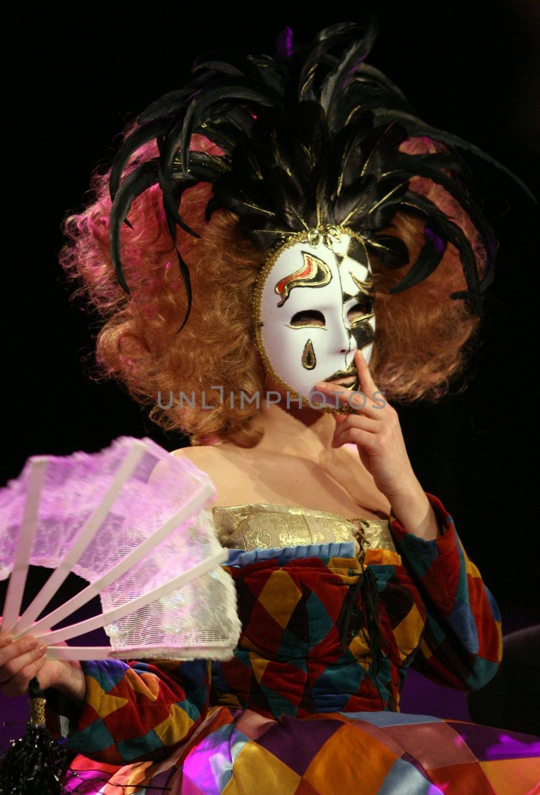 Actress with mask