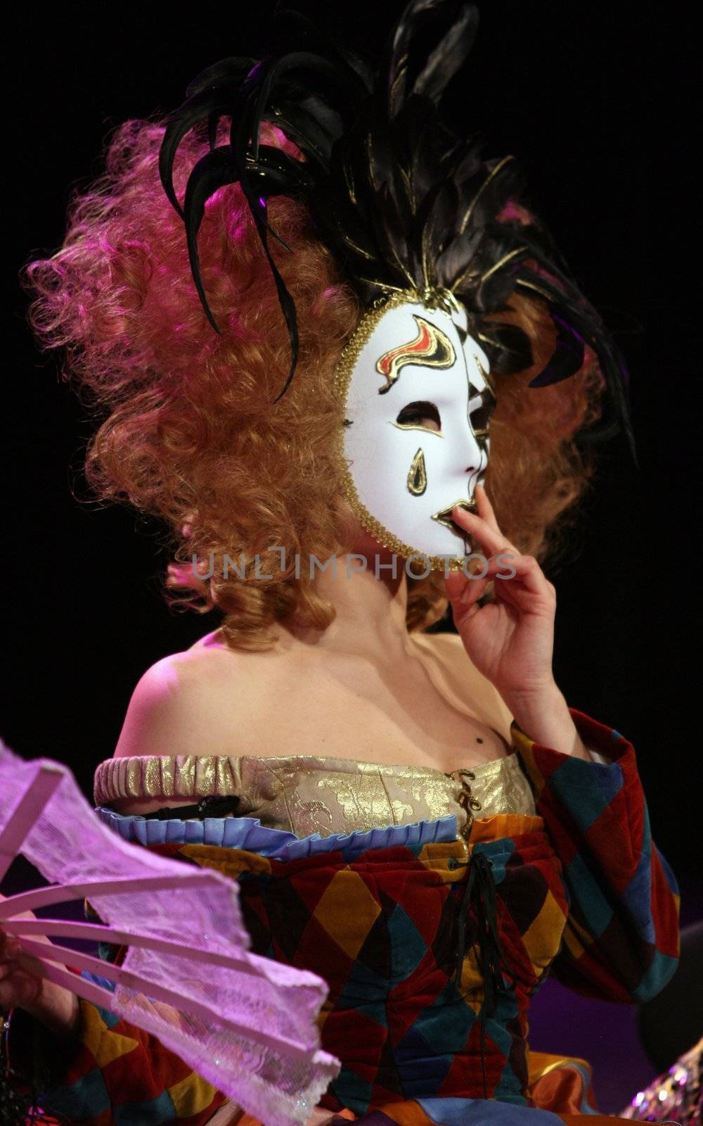 Actress with mask