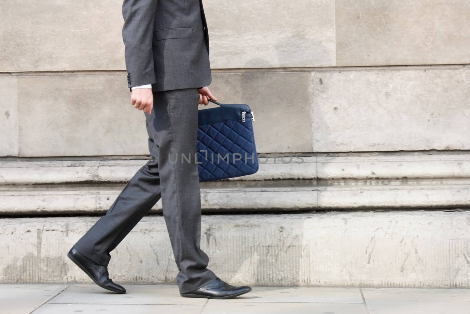 A very confident business man in a suit in London