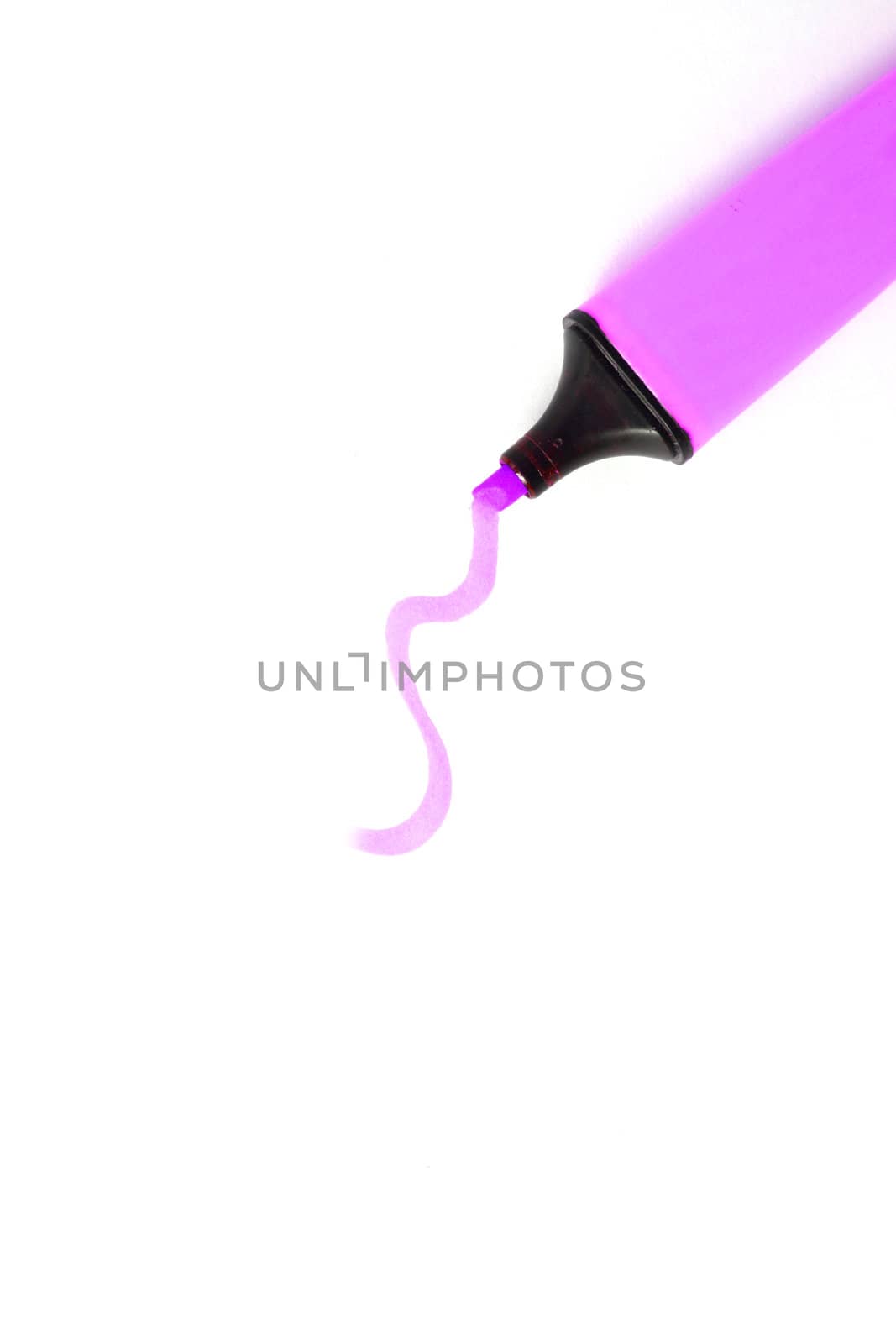 A purple marker isolated on white