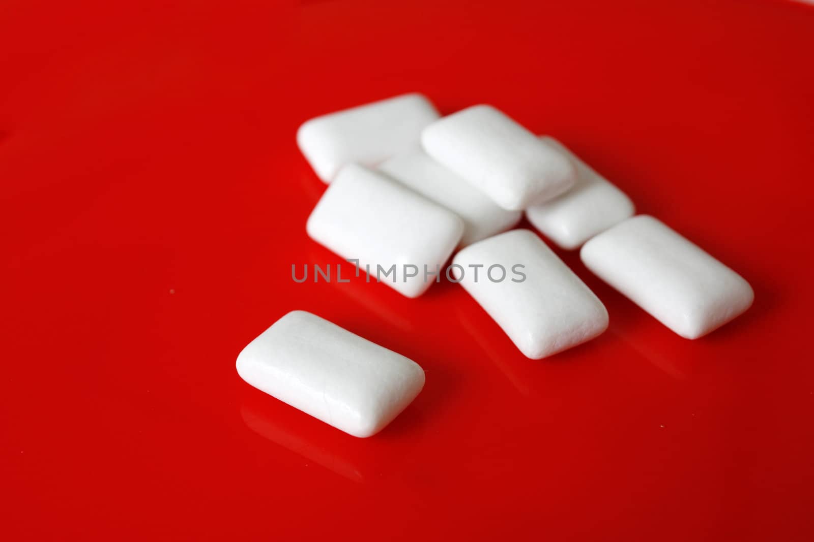 Chewing gum on a table