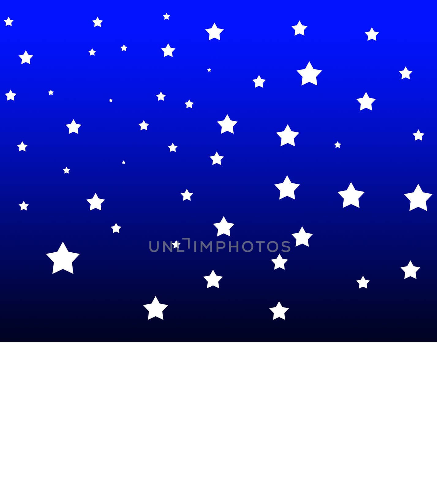 A simple scene created in illustrator of a snowy landscape with stars in the sky.
