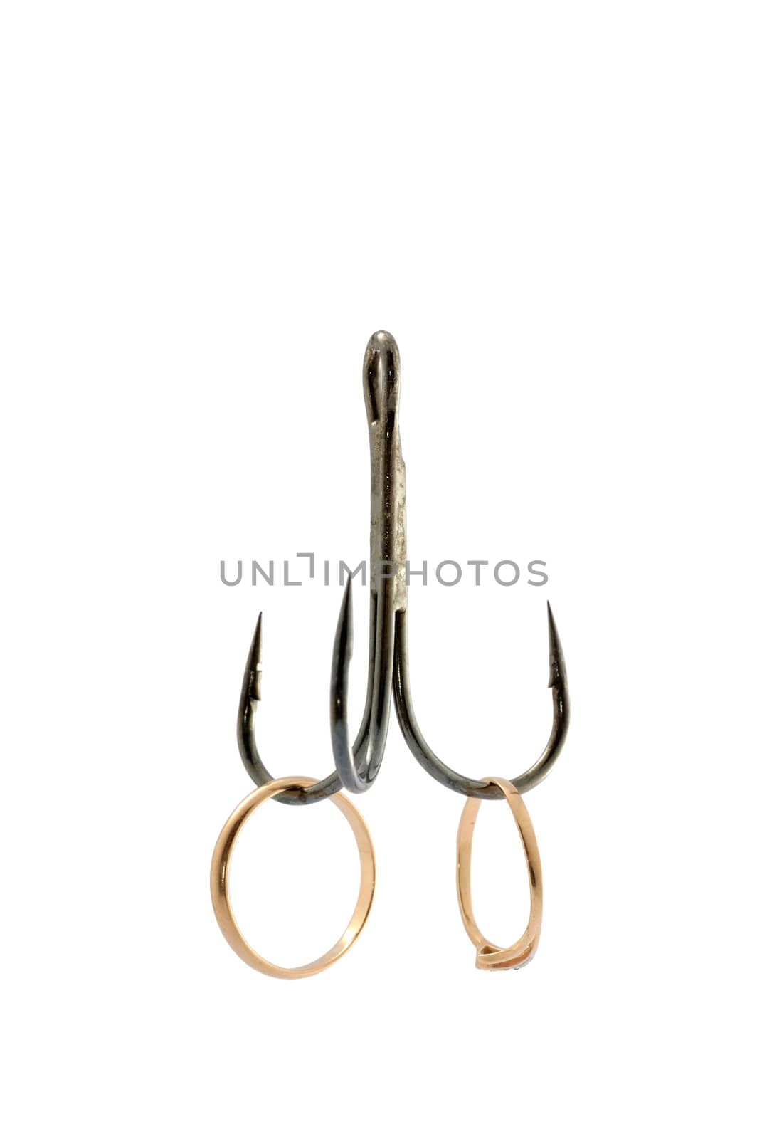 gold ring on hook