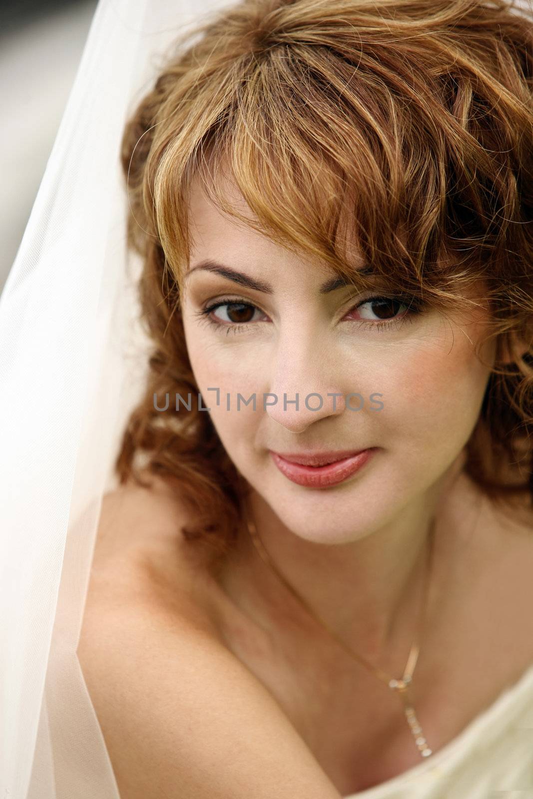 Portrait of the beautiful bride close-up