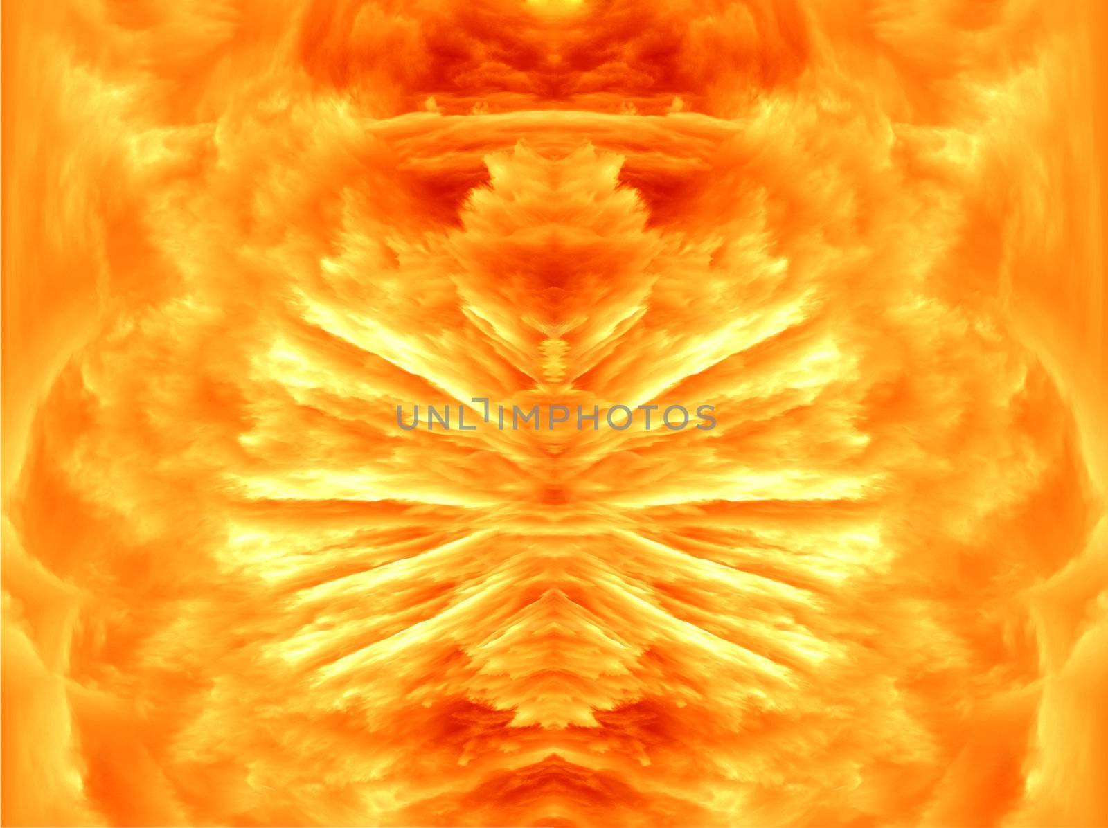 Abstract image of the explosion