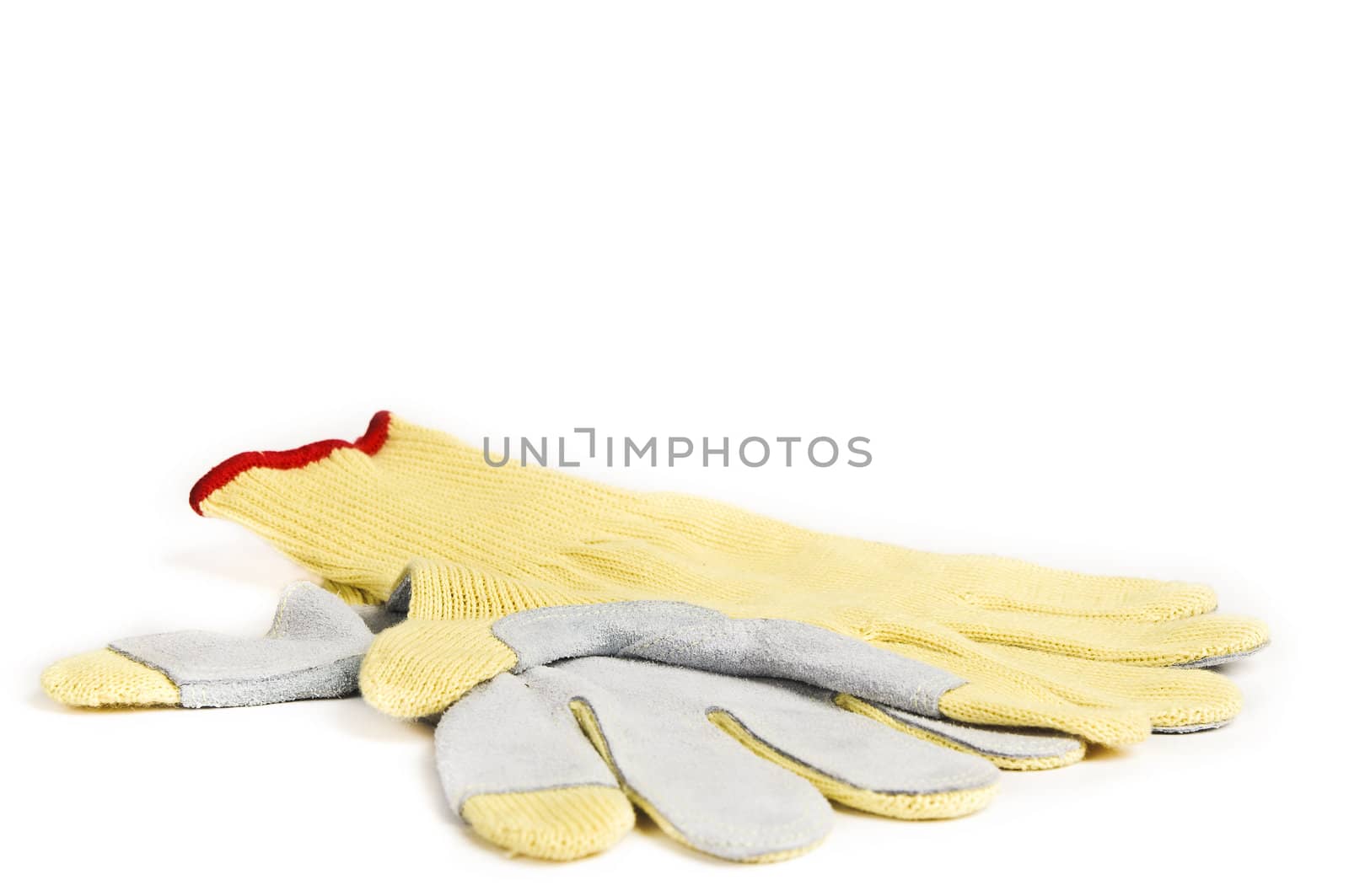 Safety clothing for person protect in a white background