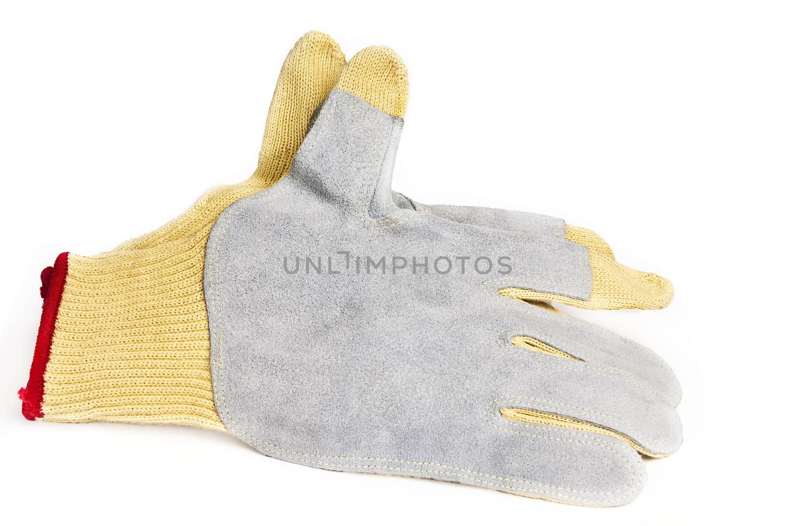 Safety clothing for person protect in a white background