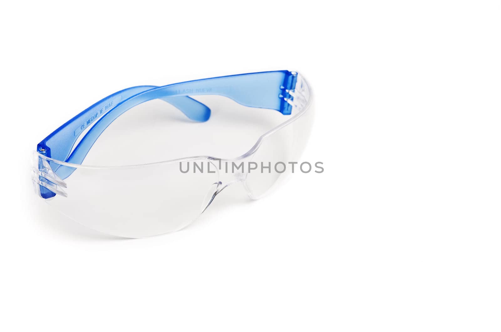 Safety clothing for person protect in a white background