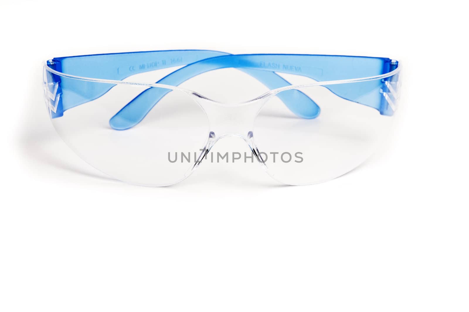 Safety clothing for person protect in a white background