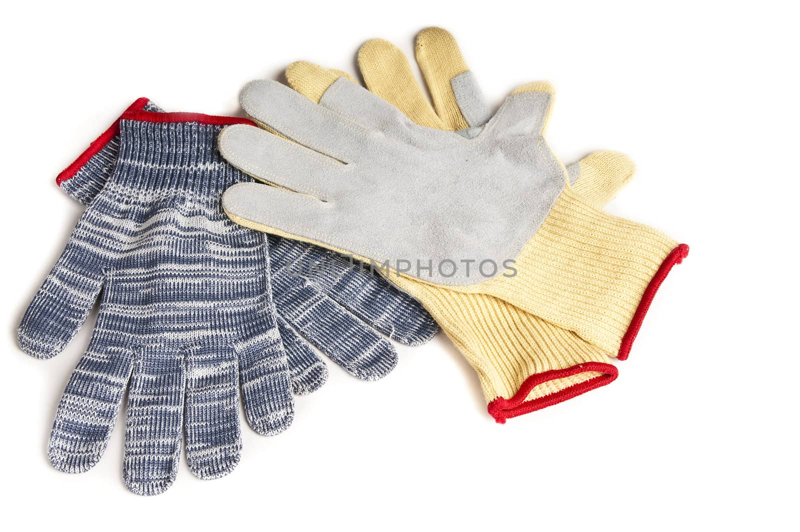 Safety clothing for person protect in a white background
