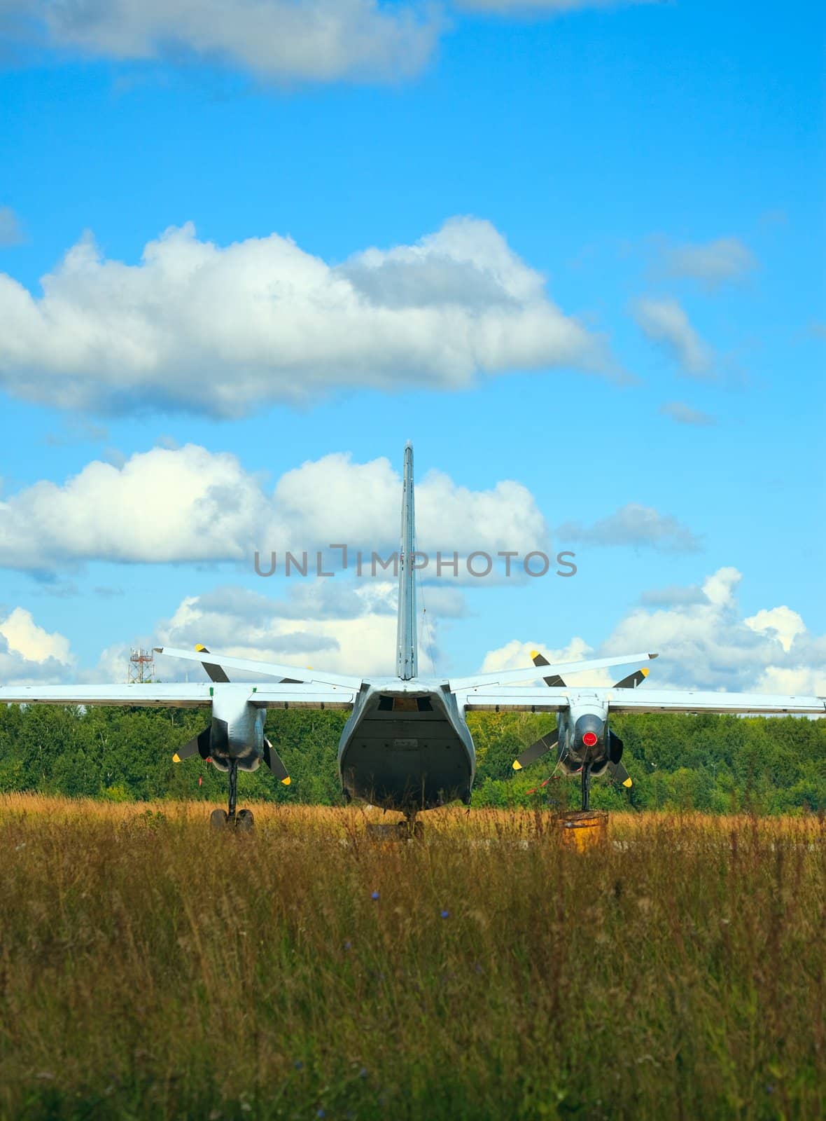 Old plane at the Aerodrome of Novosibirsk