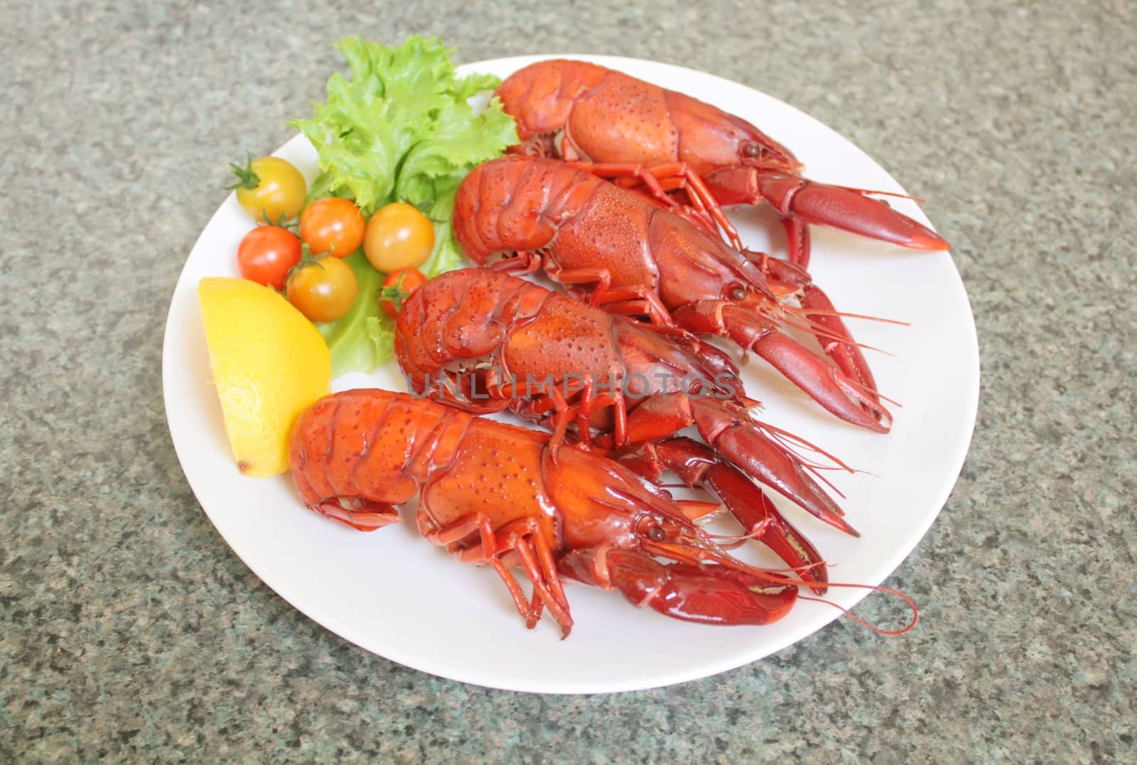 Crawfish Cooked Shellfish Serving as a Meal