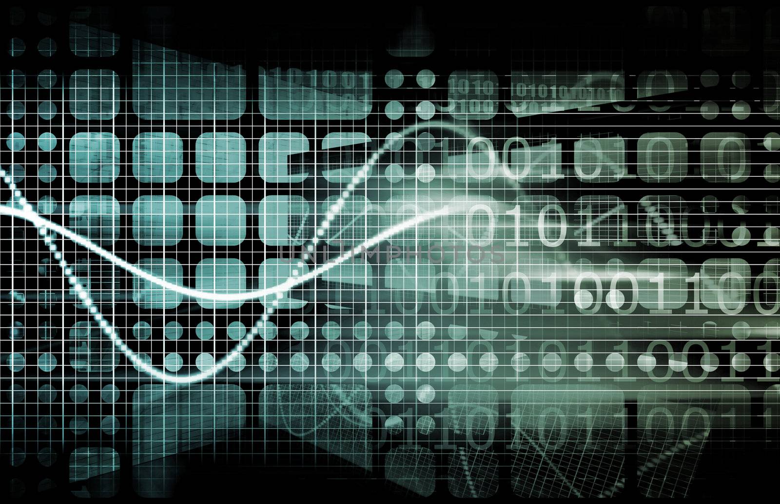 Technology Abstract with Futuristic Lines as Art