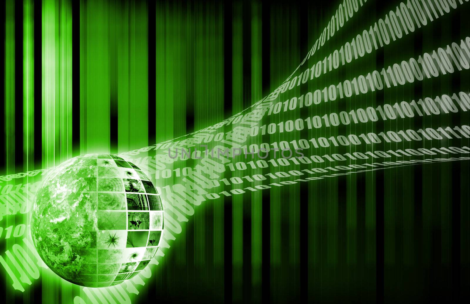 Global Business System Data as Background Wallpaper