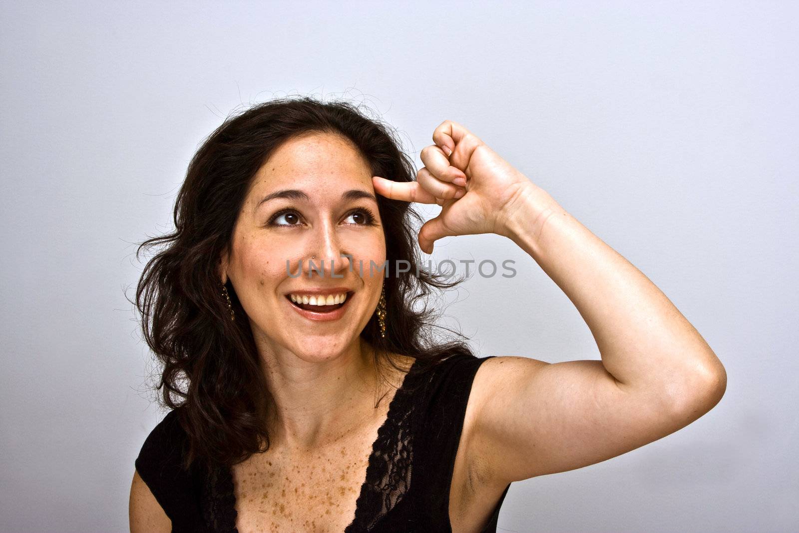 Woman having a brilliant thought