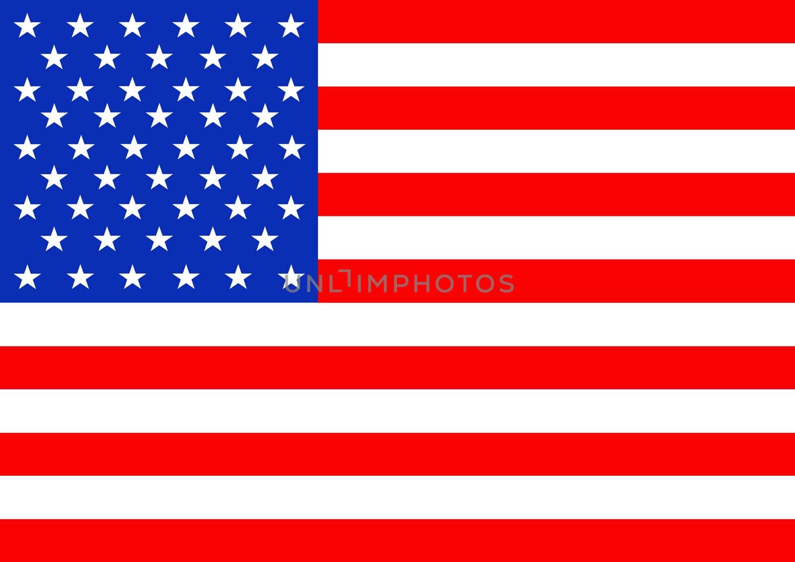 Illustrated flag of the United states of America