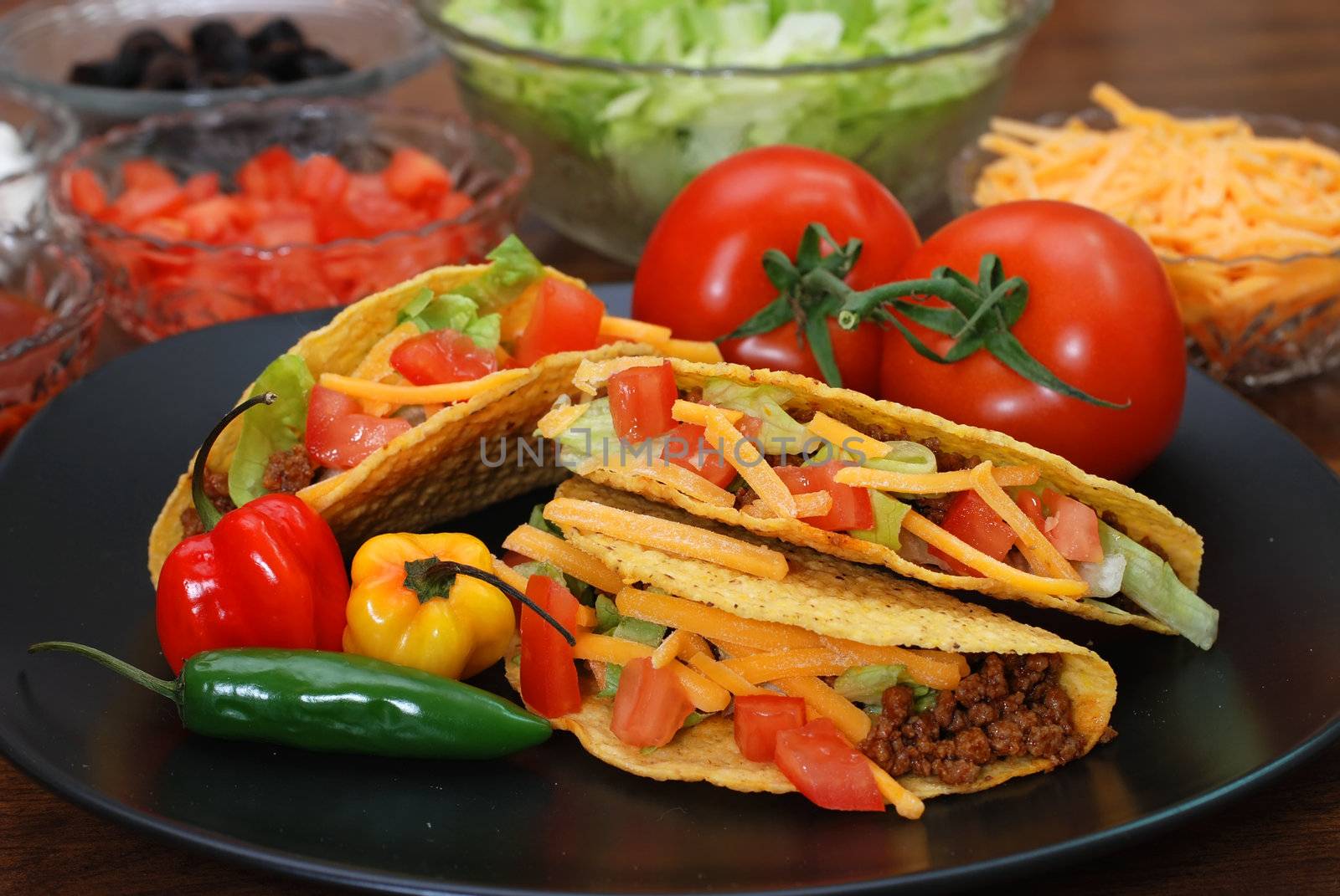 Tacos with Ingredients by dehooks