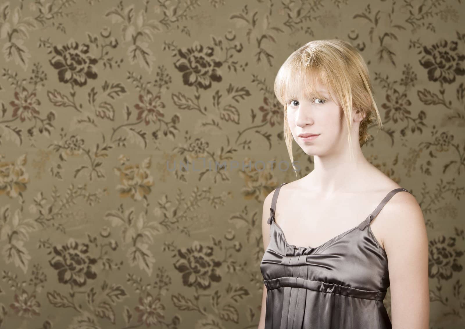Young girl in a party dress