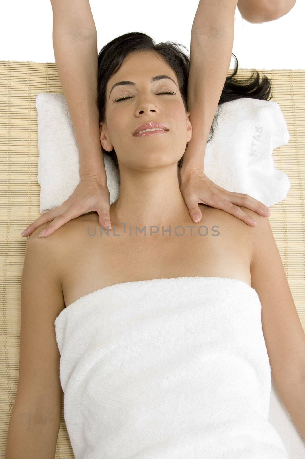 white woman receiving massage by imagerymajestic