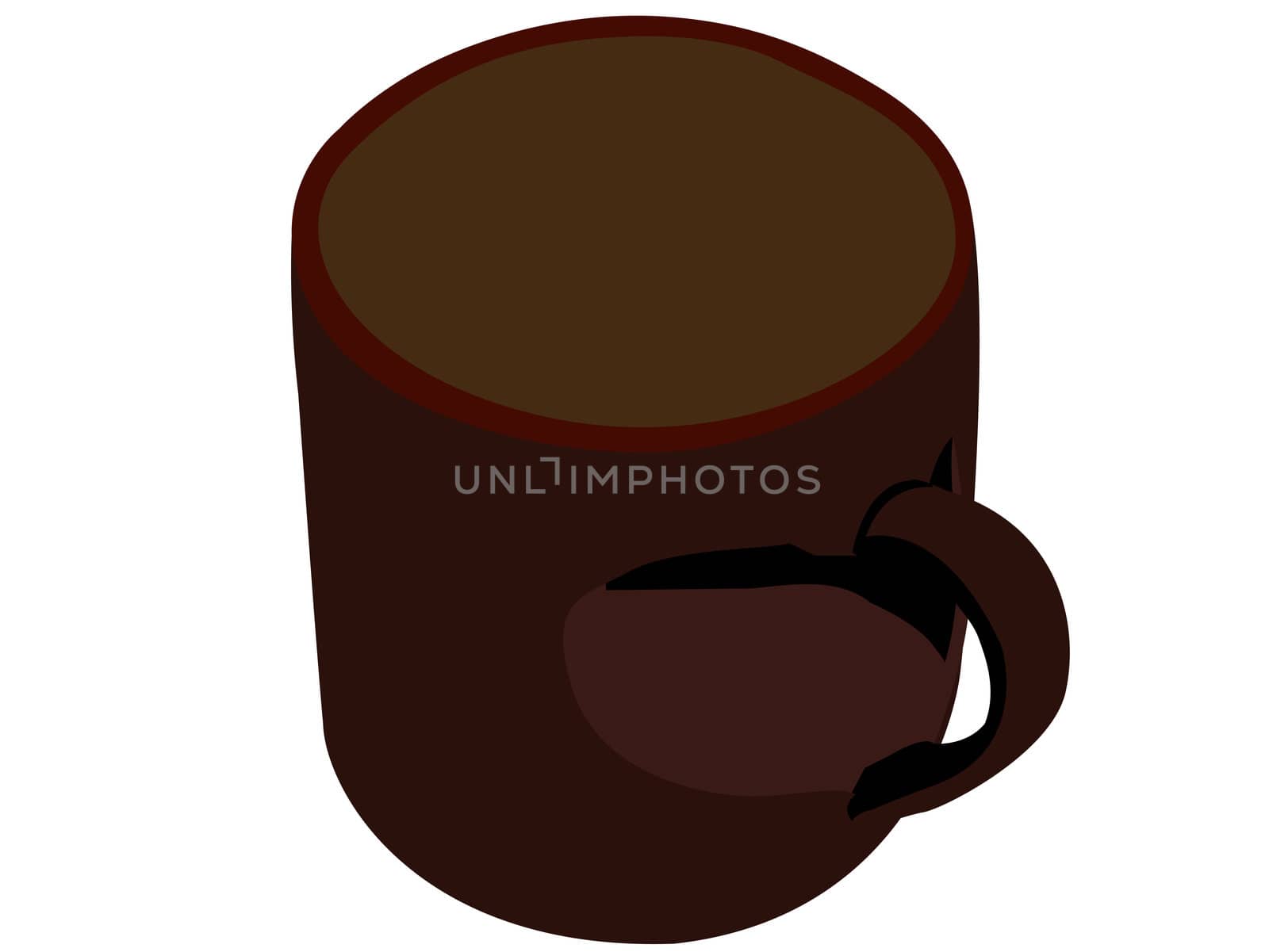 tea mug on white background