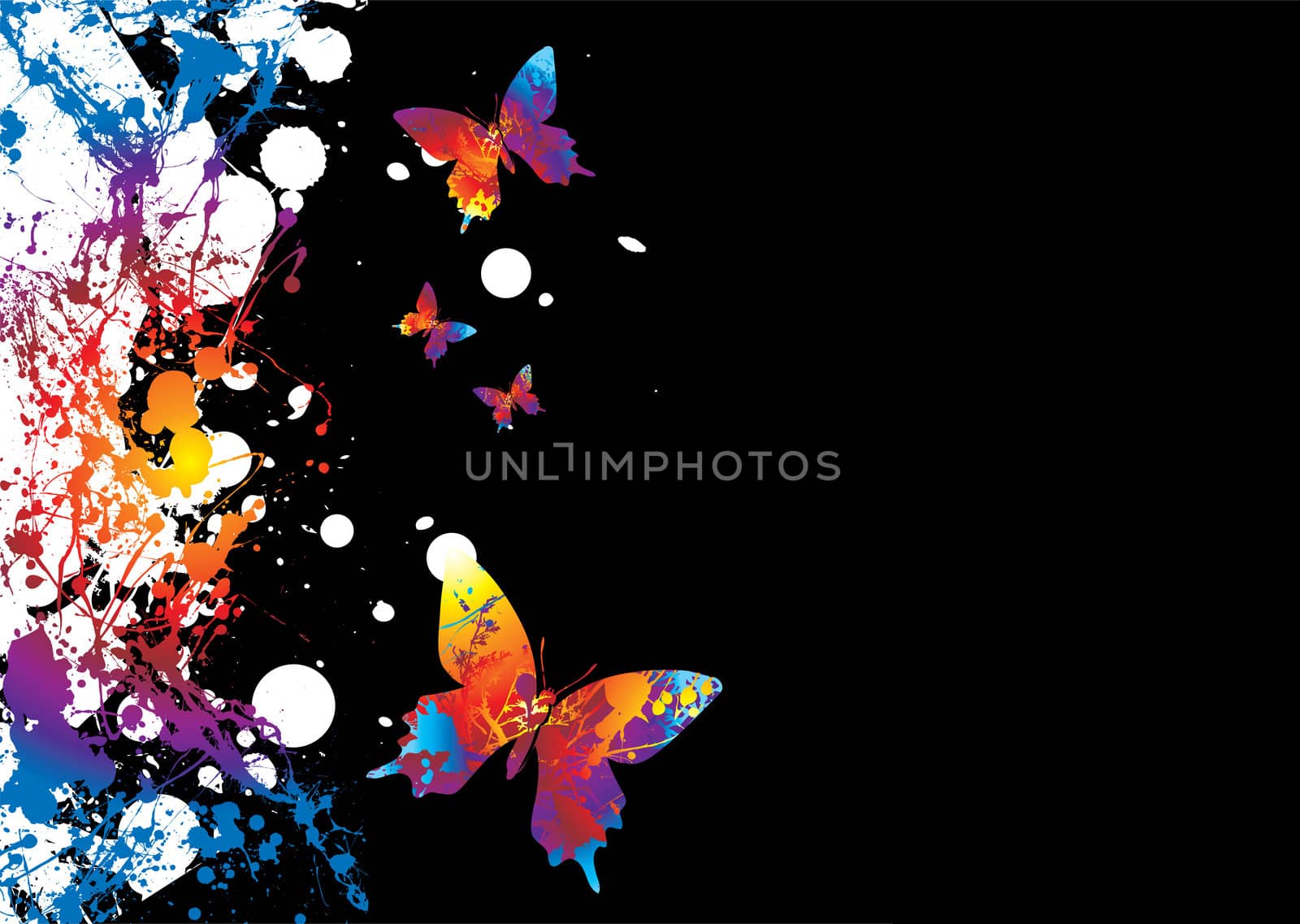 background with a difference in bright colours and copyspace