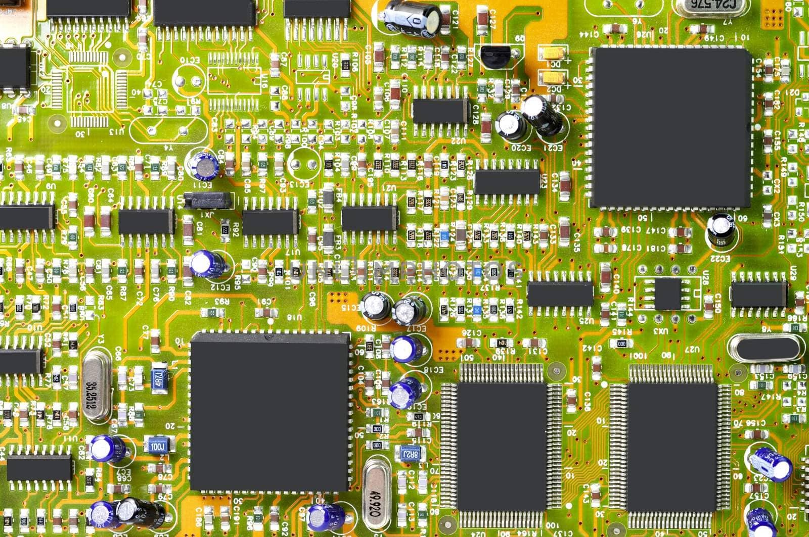 Macro of circuit board.  