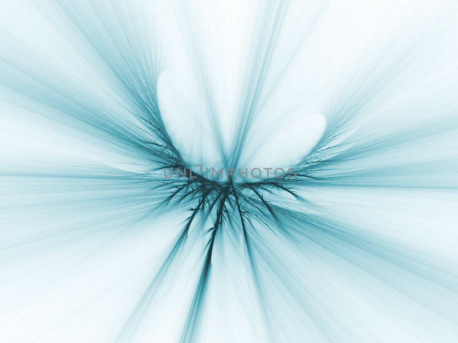 Abstract fractal background. Computer generated graphics. Motion blur rays.