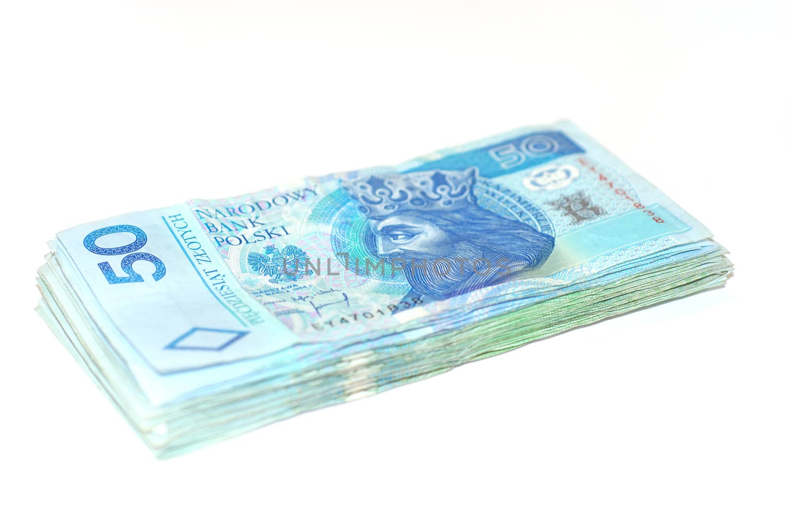 Banknotes 50 PLN. Polish currency. Banknoty 50 zlotowe. Polska waluta.