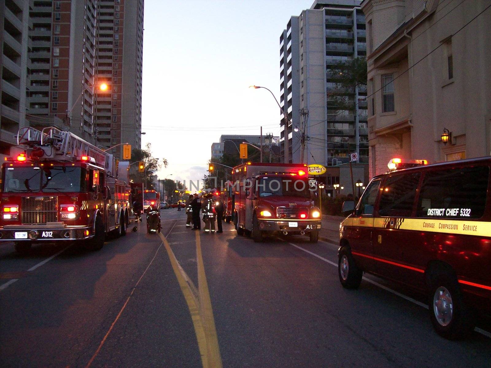 Fire Trucks On The Scene