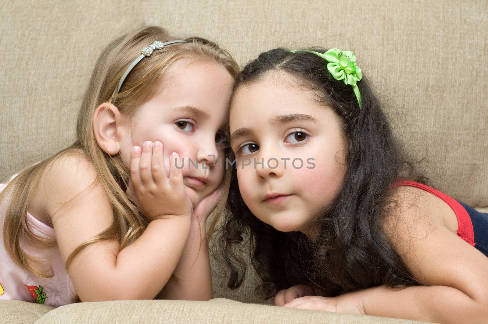 two cute little girls by starush