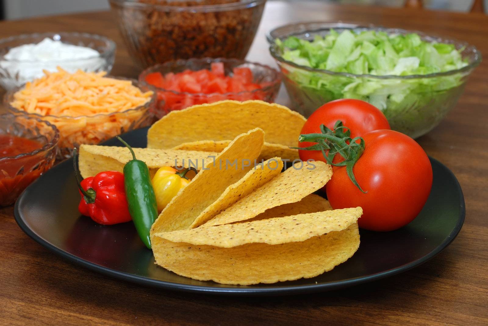 Tacos and Ingredients by dehooks