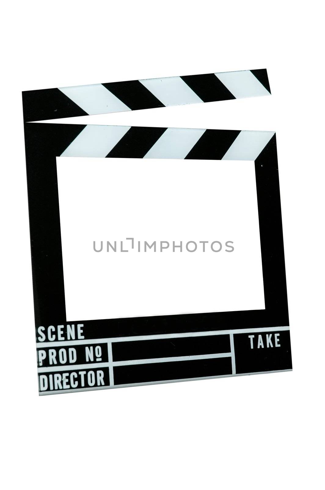 Movie slate board with clipping path.