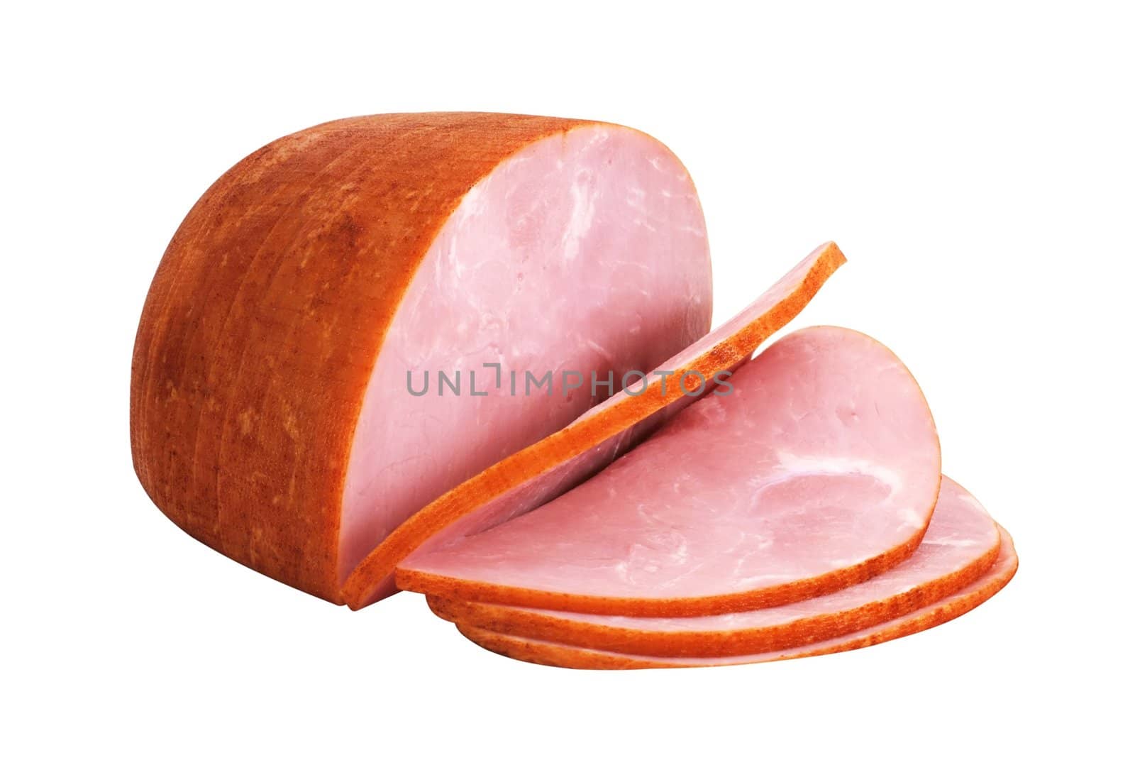 Sliced Ham Isolated by dehooks