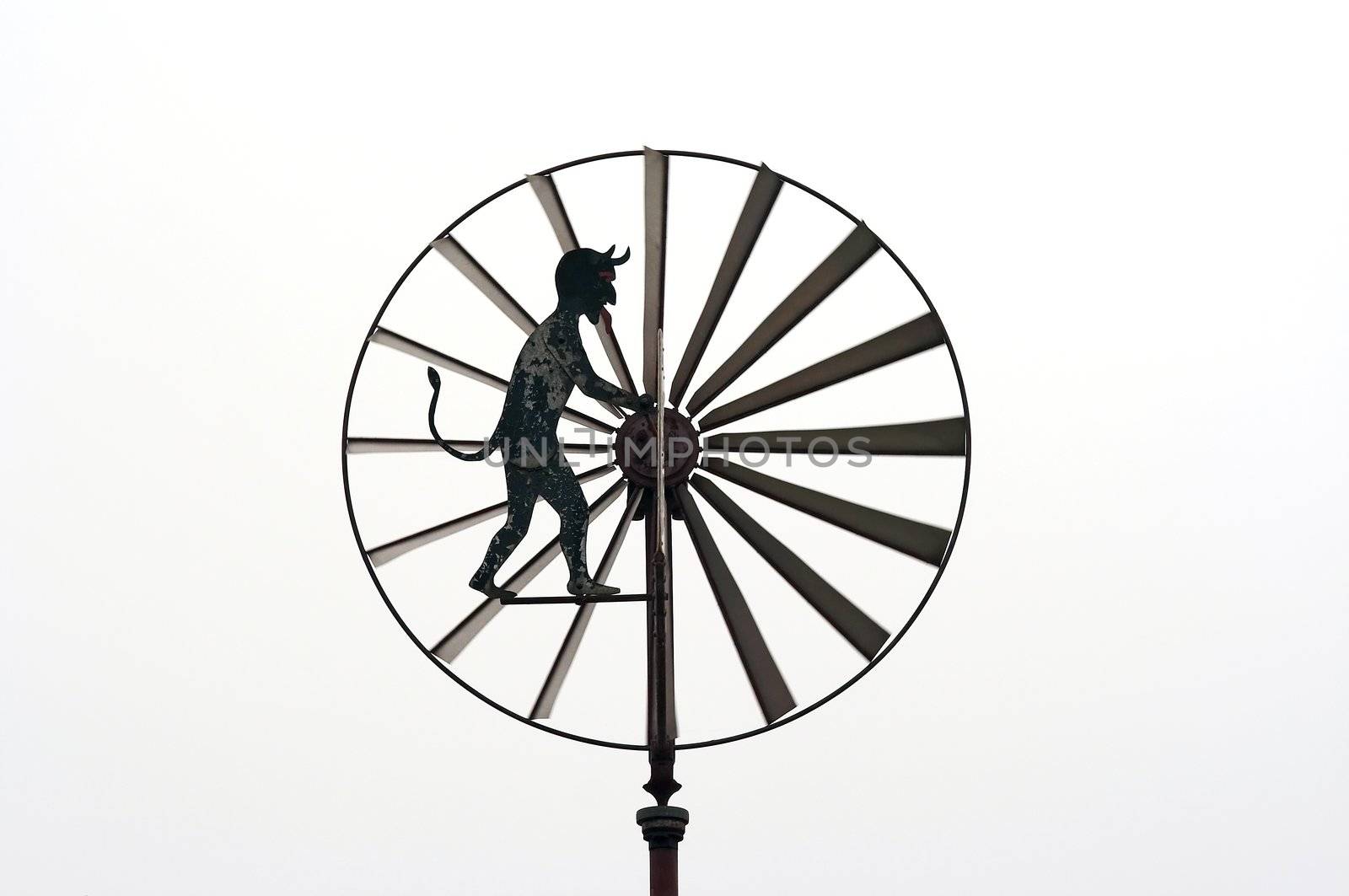 Detail of the wind-wheel anemometer