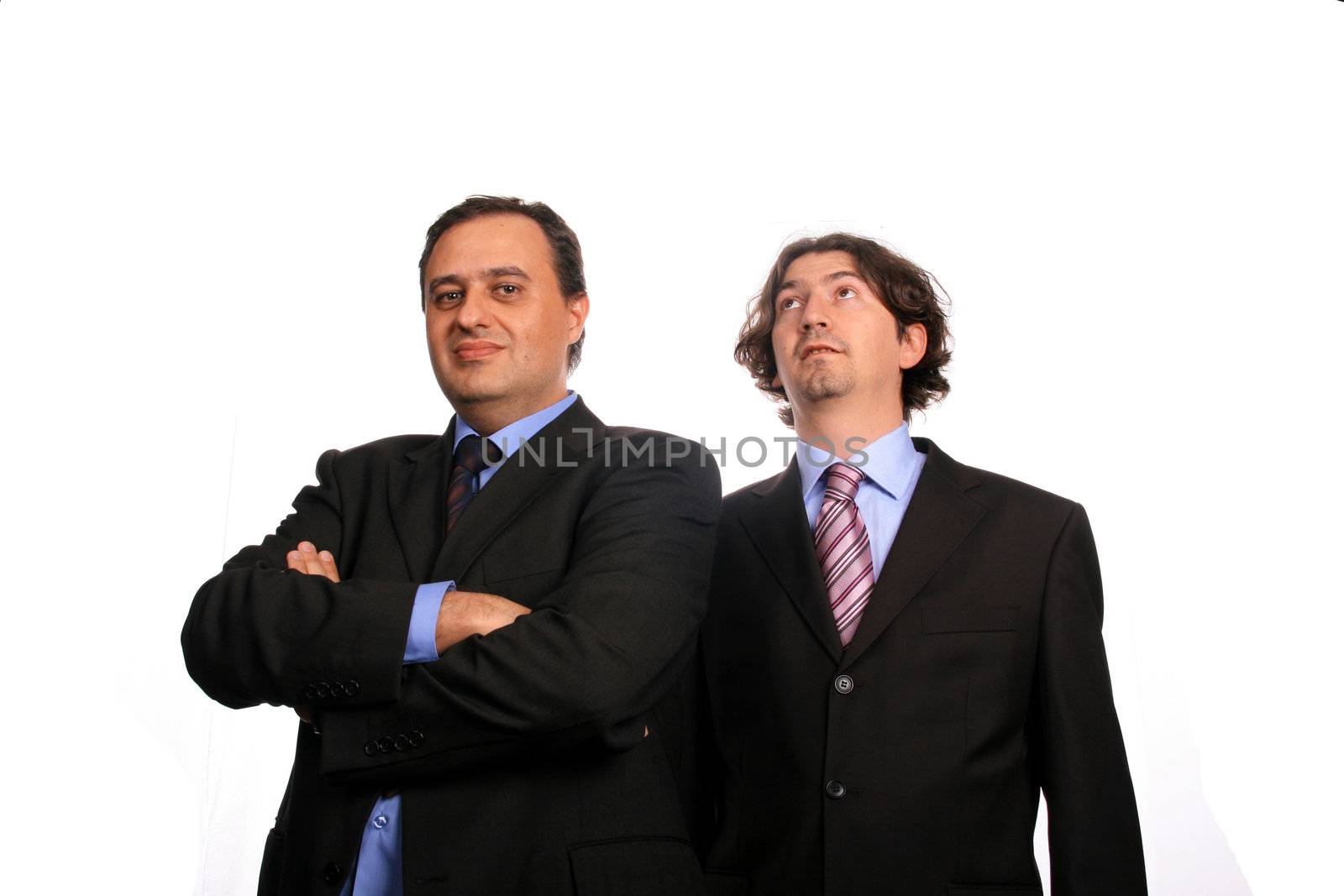 businessteam over white background studio