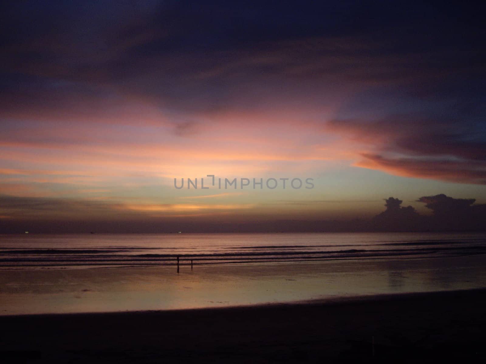 Sunset on a tropical beach