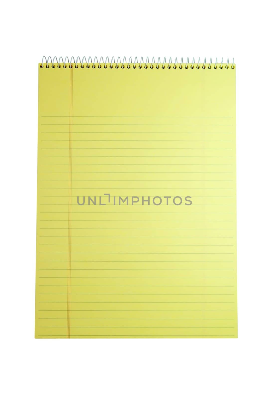 Spiral notebook isolated on white background with clipping path.