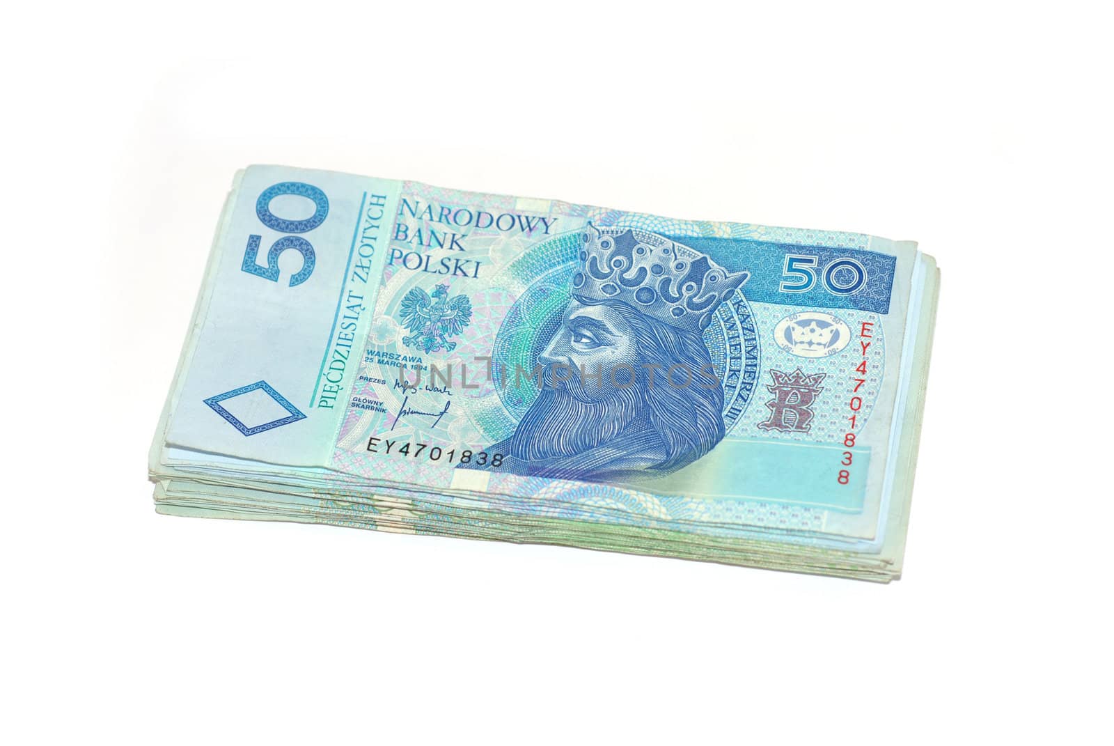 Banknotes 50 PLN. Polish currency. Banknoty 50 zlotowe. Polska waluta. by wojciechkozlowski