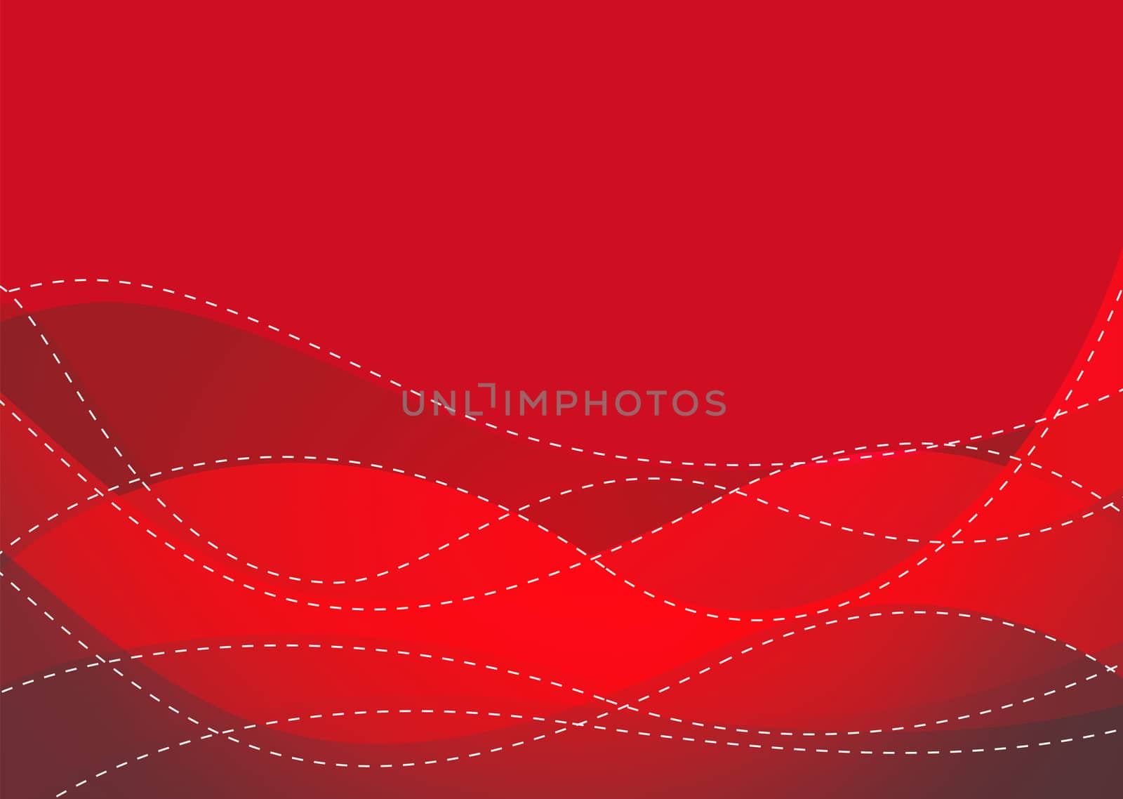 Abstract red and maroon ocean wave background with dotted line