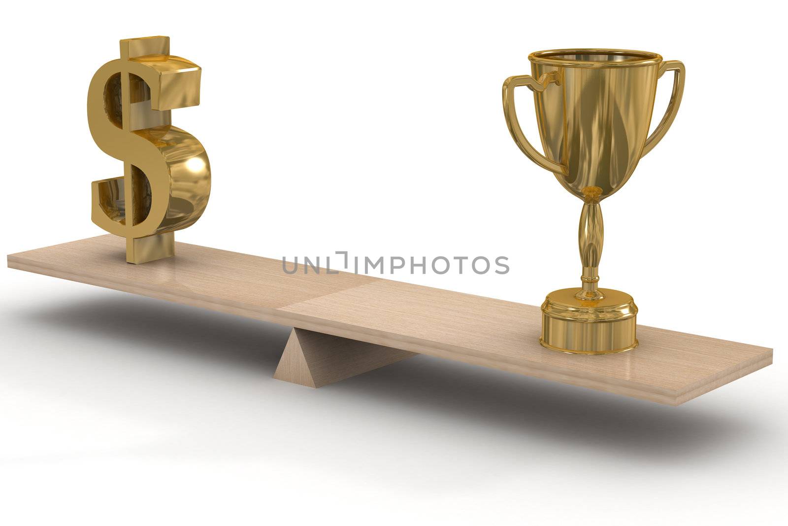 Sports and business. 3D image