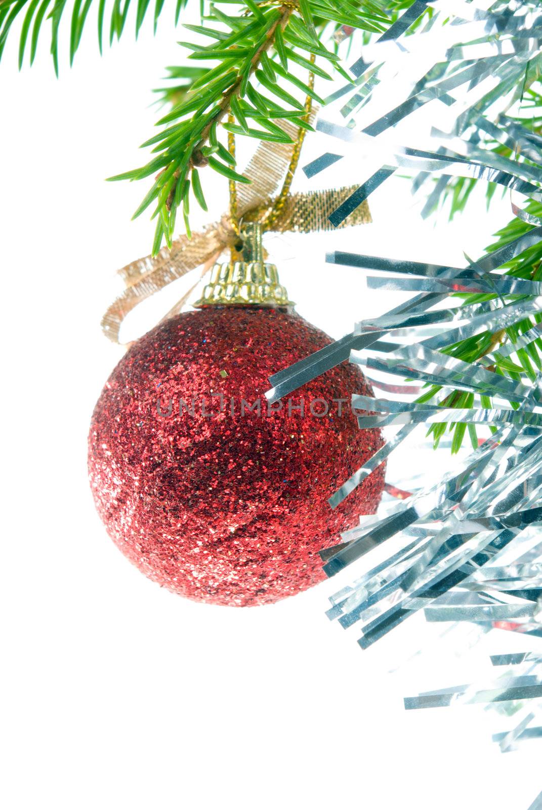 Christmas Tree Ornament isolated on white background 
