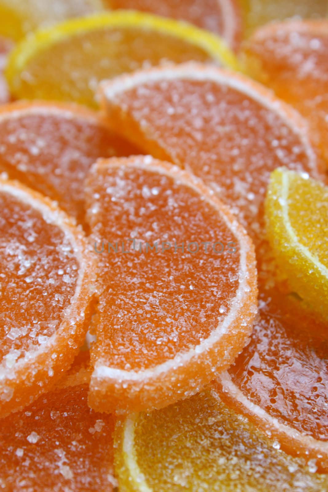 Close up of the sweet citrus slices