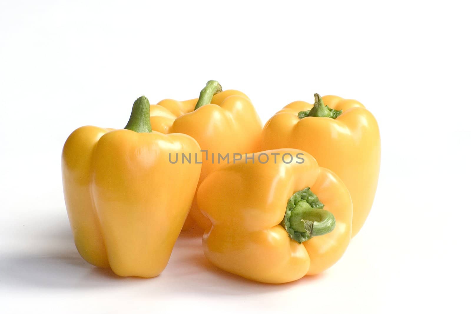 Fresh peppers isolated on a white background 