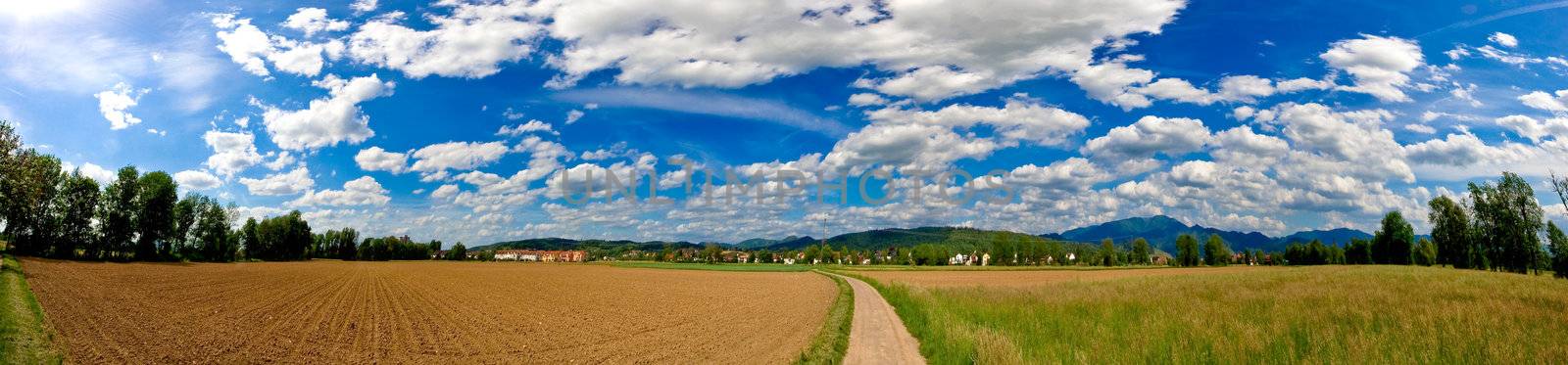 panorama from black forest in Germany in near of Freiburg by anobis